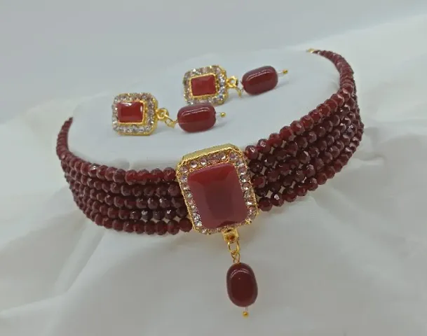 Latest Beautiful Alloy Crystal Jewellery Sets for Women