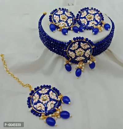 Round Crystal Choker Jewellery