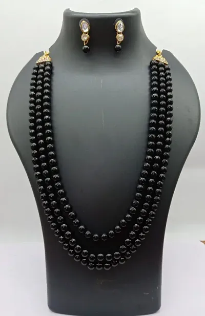 Black deals pearl mala