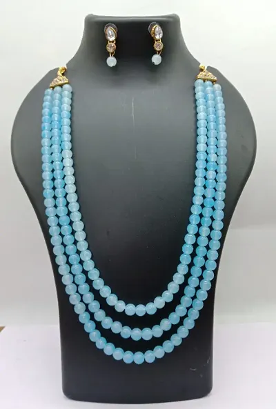 Long Pearl Jewellery Set 