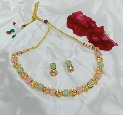 Daily Wear Alloy Kundan Necklace Sets