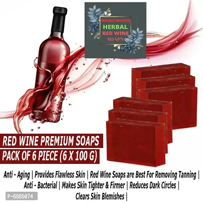 Red Wine Premium Bathing Soaps - Pack of 6