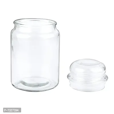 Glass Spice Jar Container, Air Tight Lid Jar For Kitchen Storage - Pack of 1 Piece (Capacity: 600 ML)