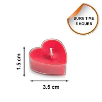 Romantic Heart Shaped Rose Scented Wax Floating Tea Light Candles For Home Decor, Valentine Day, Wedding, Anniversary  Special Parties - Set of 30-thumb3