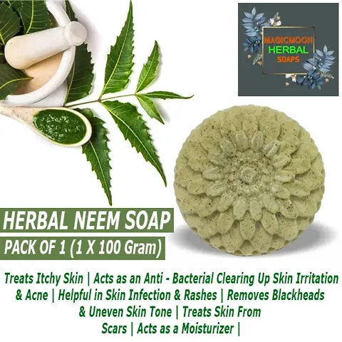 MAGICMOON Herbal Neem Bathing Soap For Body Toxins Removing