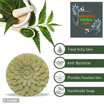 MAGICMOON Herbal Neem Bathing Soap For Itchy Skin  Scars - Pack of 1 Piece-thumb3