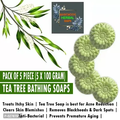 MAGICMOON Tea Tree Premium Bathing Soaps - Pack of 5-thumb0