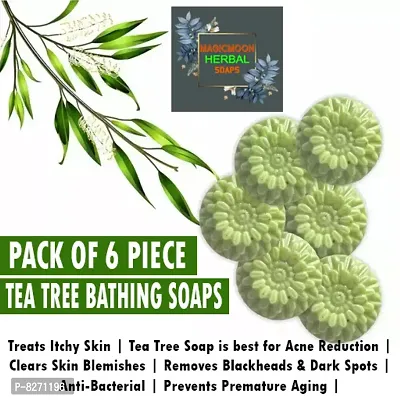 MAGICMOON Tea Tree Glycerin Bathing Soaps - Pack of 6 Piece