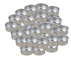 MAGICMOON Tealight Aluminium Cups / Empty Tealight Candle Containers with Collars for Tealight Candle Making - 37 MM Dia. X 11 MM Height (Pack of 100 Pieces)-thumb1