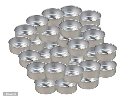 MAGICMOON Tealight Aluminium Cups / Empty Tealight Candle Containers with Collars for Tealight Candle Making - 37 MM Dia. X 11 MM Height (Pack of 100 Pieces)-thumb2