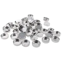 MAGICMOON Tealight Aluminium Cups / Empty Tealight Candle Containers with Collars for Tealight Candle Making - 37 MM Dia. X 11 MM Height (Pack of 100 Pieces)-thumb2