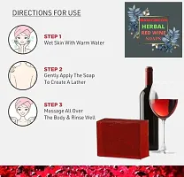 MAGICMOON Red Wine Premium Bathing Soaps For Hydrated  Moisturized Skin - Pack of 3 Pieces-thumb2