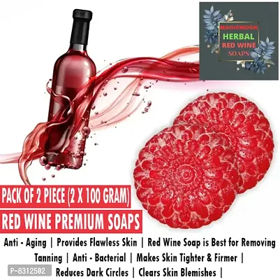 MAGICMOON Red Wine Bathing Soaps For Acne Effective Skin  Hydrated  Moisturized Skin - Pack of 2