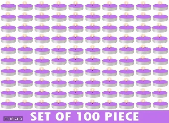 Wax Tealight Candles For Diwali, Christmas, Special Events and Home Decoration - Set of 100 Piece, Scented (Lavender)