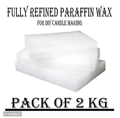 AAMU MOON 2 Kg Fully Refined Paraffin Wax for All Types of Candle Making and Crafts
