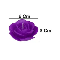 AAMU MOON Lavender Scented Floating Lotus Decorative Candles For Wedding, Anniversary, Birthday, Valentine Day, Home Decoration and Special Events - Set of 8-thumb1