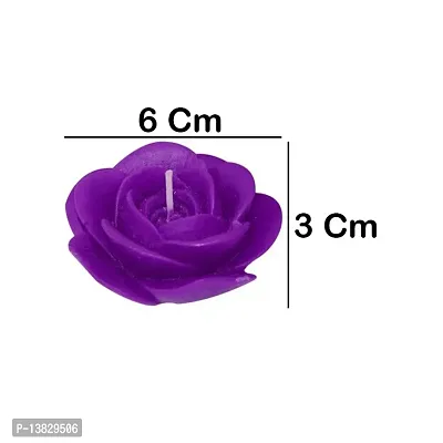 AAMU MOON Lavender Scented Floating Lotus Decorative Candles For Wedding, Anniversary, Birthday, Valentine Day, Home Decoration and Special Events - Set of 8-thumb2