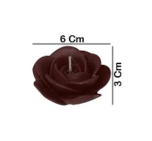 AAMU MOON Chocolate Scented Floating Lotus Decorative Candles For Wedding, Anniversary, Birthday, Valentine Day, Home Decoration and Special Events - Set of 8-thumb1