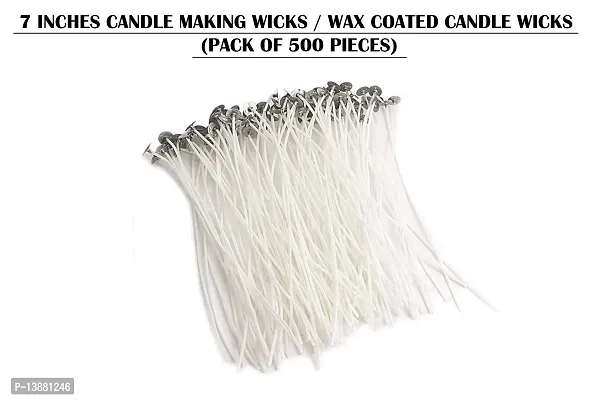 MAGICMOON 7 Inches Candle Making Wick, Wax Coated Candle Wick Thread - Pack of 500 Wicks
