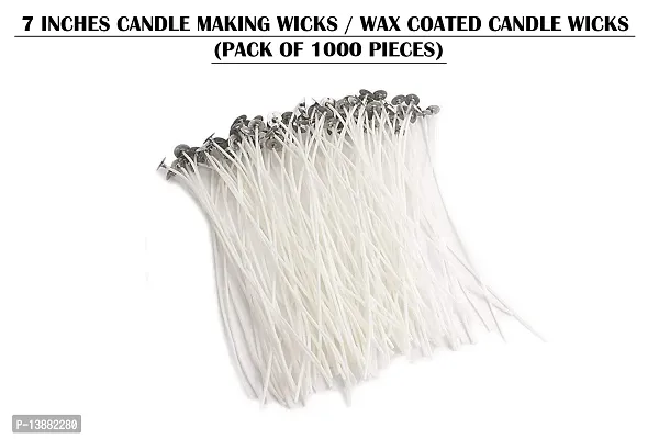 MAGICMOON 7 Inches Candle Making Wick, Wax Coated Candle Wick Thread (Pack of 1000 Wicks)-thumb0