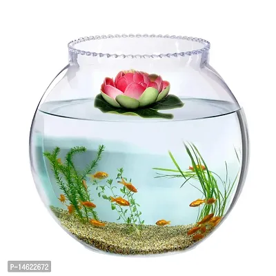 AAMU MOON Mini Glass Flower Vase, Fish Bowl, Bamboo Plant Vase, Matka Shape Pot For Home and Office Decoration - Pack of 1 Piece, 5 Inches