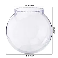 AAMU MOON Mini Glass Flower Vase, Fish Bowl, Bamboo Plant Vase, Matka Shape Pot For Home and Office Decoration - Pack of 1 Piece, 5 Inches-thumb3