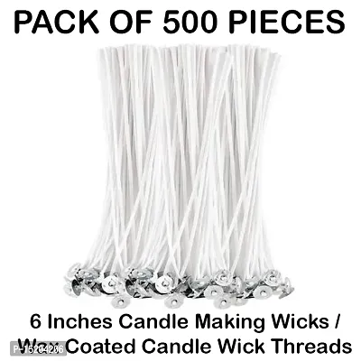 Buy AAMU MOON 6 Inches Candle Making Wick, Wax Coated Candle Wick Thread  (Pack of 500 Wicks) Online In India At Discounted Prices