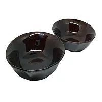 MAGICMOON Ceramic Tea Cup Set with 2 Platter For Modern Kitchen, Restaurants, Home Decoration and Corporate Gifts - Set of 8 Piece, Black-thumb2