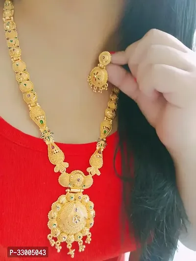 Stylish Golden Alloy Jewellery Set For Women