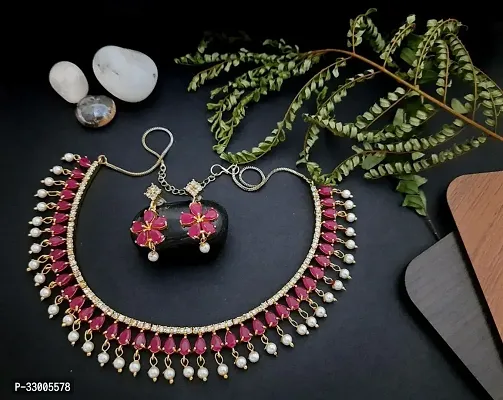 Stylish Golden Alloy Jewellery Set For Women