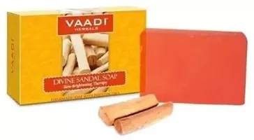 Vaadi Herbals Divine Sandal Soap - Skin Lighting Therapy, handmade soap with essential oils | Pack of 4 | 75 Grams Each-thumb2