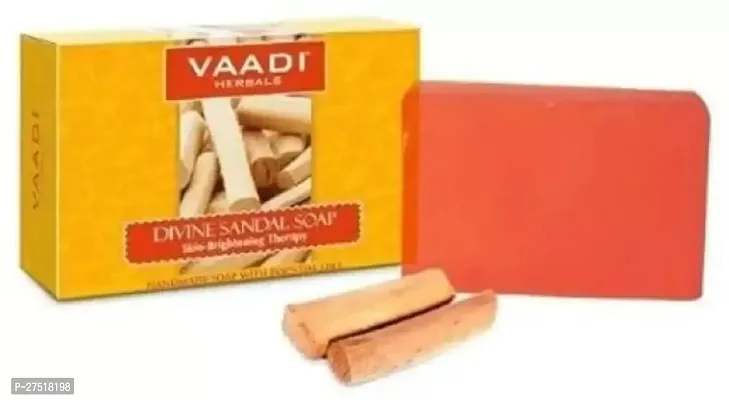 Vaadi Herbals Divine Sandal Soap - Skin Lighting Therapy, handmade soap with essential oils | Pack of 4 | 75 Grams Each-thumb3