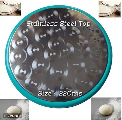 Trendmade Stainless Steel  Plastic Takta Belan for Making Chapathis/Parotas/Pizza and Bread, Roti Maker Polpat Multicolour-thumb0