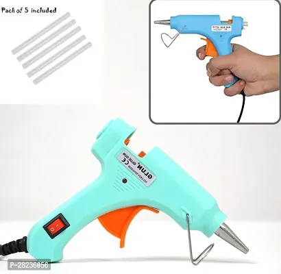 Trendmade 20W Glue Gun with Free 5 Pieces Hot Melt Glue Sticks for Arts and Crafts, Household Sealing, Toys, Repairs Pack of 1