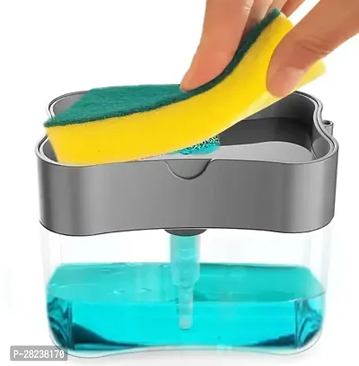 Trendmade 2 in 1 Soap Dispenser for Dish washing Liquid Holder, Kitchen Liquid Dispenser with Sp-thumb0