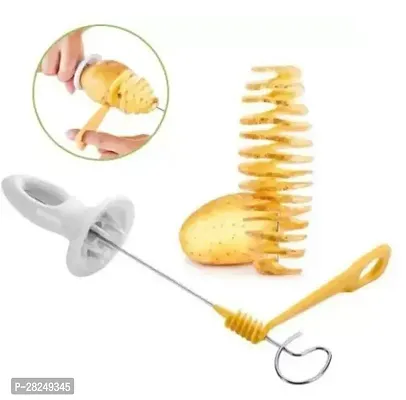 Trendmade Stainless Steel Tornado Potato Slicer - Potato Cutter Machine - Twister Curly Spiral French Fry Pack of 1-thumb0