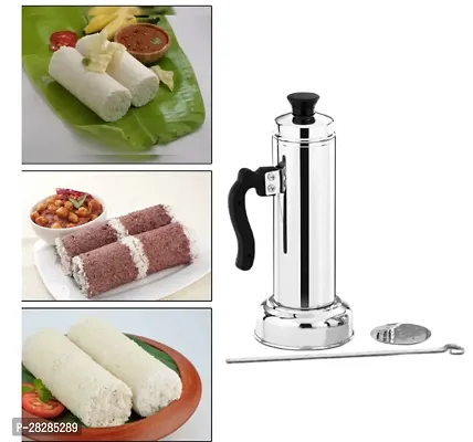 Trendmade Stainless Steel Puttu Kudam Puttu Maker with Steamer Plate, Puttu Vessel, Puttu Maker with Pressure Cooker, Puttu Maker Stainless Steel Pack of 1.-thumb0