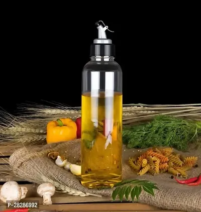 Trendmade Oil Vinegar Dispenser Bottle | Transparent Leak-Proof Plastic Oil Sauce Vinegar Dispenser | Food-Grade Plastic Oil Dispenser for Cooking (1000 Ml Bottle, Pack of 1)-thumb0