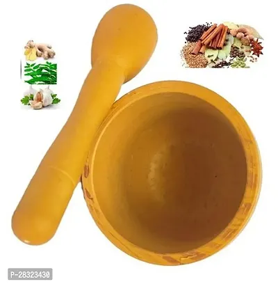 Trendmade Kitchen Khalbatta Okhli Masher |Mortar and Pestle Set |Melamine Khal Batta|Imam dasta |Okhli|Musal|Khallad Pack of 1-thumb0