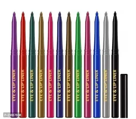 Multicolor Kajal It Beautiful Shades Gives You This Super Sharp And Ultrathin Eye Pack Of 12-thumb0