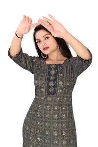 Stylish Rayon Slub Printed Kurti For Women-thumb2