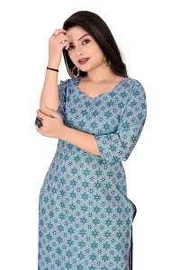 Stylish Rayon Slub Printed Kurti For Women-thumb2