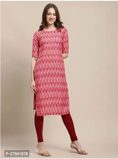 Stylish Rayon Slub Printed Kurti For Women-thumb0