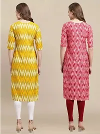 Stylish Rayon Slub Printed Kurti For Women, Pack Of 2-thumb1