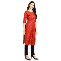 Stylish Crepe Printed Kurti For Women - Pack of 2-thumb2