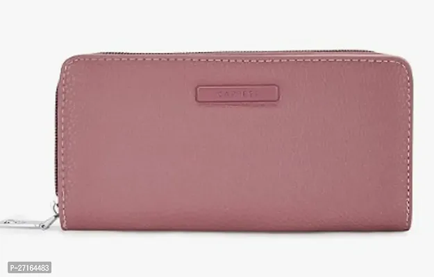 Stylish Pink PU Solid Clutches For Women