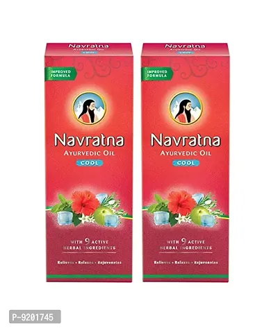 Navratna Ayurvedic Cool Hair Oil-100ml Pack Of 2-thumb0