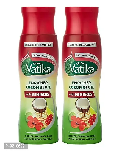 Dabur Vatika Coconut Hair Oil With Hibiscus Extra Hair Fall Control -50ml Pack Of 2