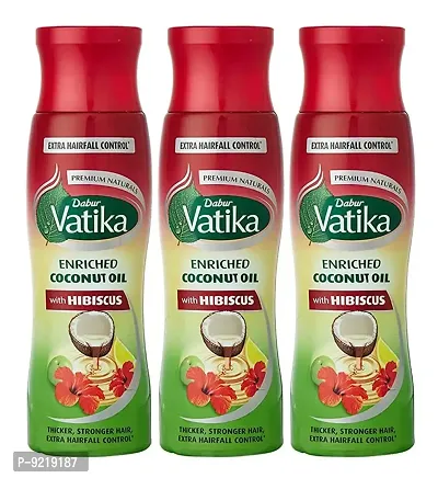 Dabur Vatika Coconut Hair Oil With Hibiscus Extra Hair Fall Control -50ml Pack Of 3