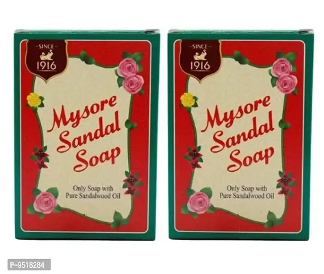 Mysore Sandal Soap Pure Sandalwood Oil -75gm Pack Of 2